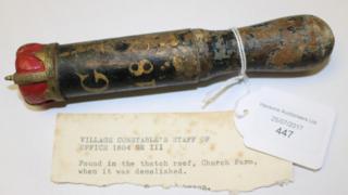 The truncheon which was found in the 1960s
