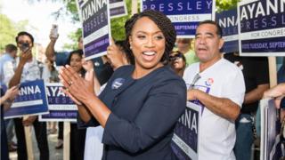 Boston City Council Chair and Democrat House Leader Ayanna Pressley Applauds