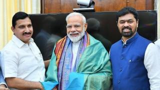 నరేంద్ర మోదీతో సుజనా చౌదరి, సీఎం రమేశ్
