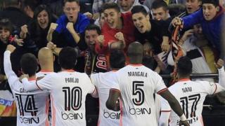 'Yan Valenci na murnar kwallon da suka ci