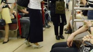 women on a train