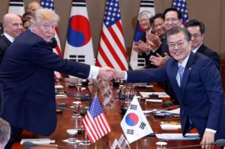 Mr Trump da Mr Moon