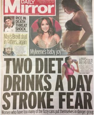 front page Daily Mirror, Friday 15 February 2019
