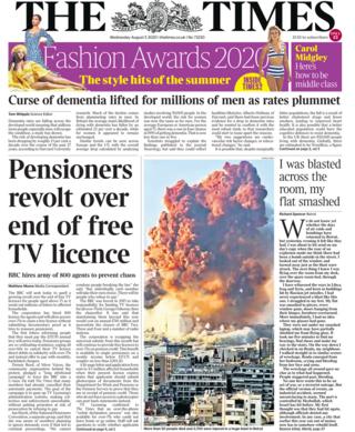The Times front page