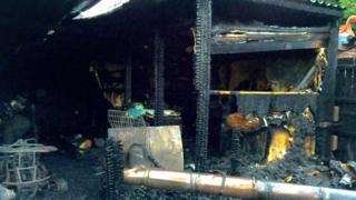 Aftermath of fire