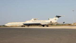 Avions stationnés à l'aéroport de Banjul