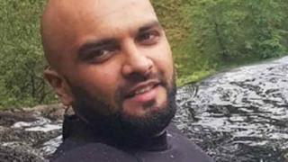 PC Shazad Saddique in his wetsuit during a wild swim