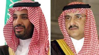 Amiir Maxamed Bin Salmaan(bidix) wuxuu badalayaa Amiir Maxamed Bin Nayef(midig) oo lahaa dhaxalka boqortooyada