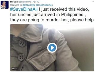 Screen grab of tweet by @Moudhi90