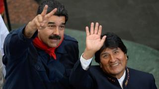 Maduro y Evo