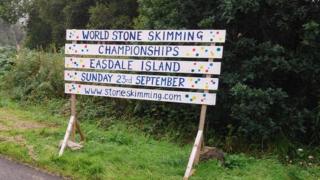 The World Stone Skimming Championships in Easdale