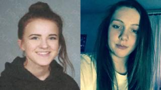 Orla Begg, air an làimh chlì, agus Zoe Walton
