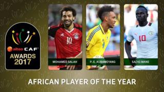 Mohamed Salah da P.Emerrick Aubamenyang da kuma Sadio Mane