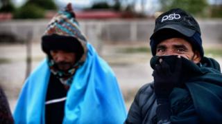 Inmigrantes en la frontera de México y Estados Unidos.