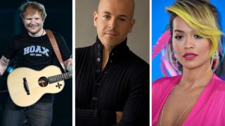 Ed Sheeran, Steve Mac and Rita Ora