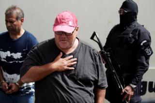 Alejandro Maximiliano González Jiménez, el "Gordo Max", presentado como acusado en la Dirección Central de Investigaciones.