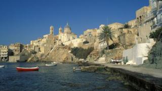 La isla de Siros, Grecia