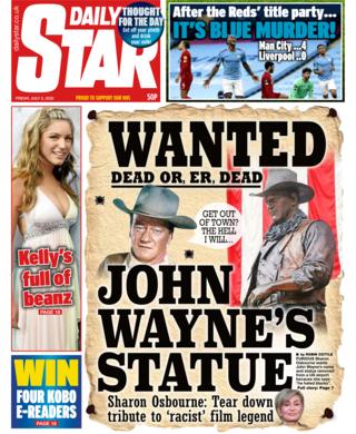 Daily Star front page 03.07.20