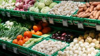 Fresh produce in a supermarket