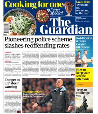 Guardian front page