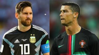 Lionel Messi y Cristiano Ronaldo.