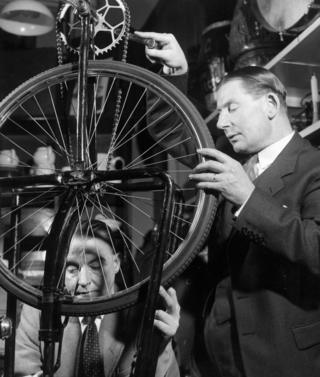 Jack Holden and Charles Willis who 'invent' sound effects from a thousand and one different gadgets in their 'storeroom'