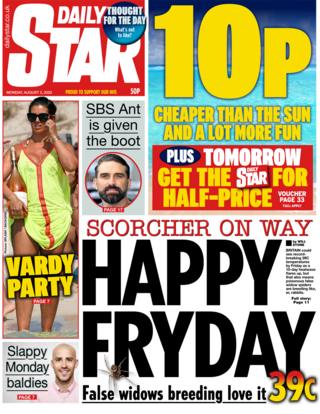 The Daily Star front page 3 August