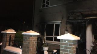 Police said the house on Monagh Drive was completely gutted
