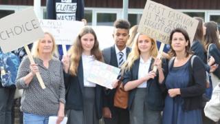 Protesting pupils