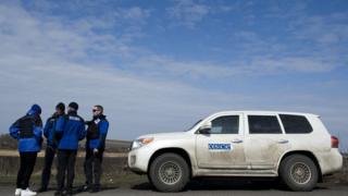 Наблюдатели ОБСЕ на территории Украины
