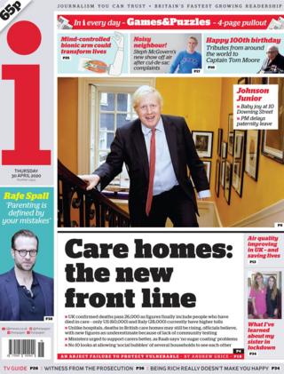 The i front page 30 April