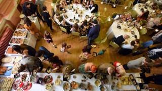 Guests at Kayley and Joe's wedding.