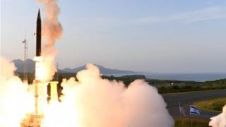 El misil Arrow 3 en una prueba en Alaska