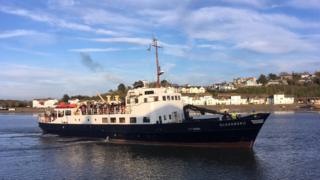 ferry lundy island bbc visitors failure mainland return after passenger bideford arrived caption evening monday