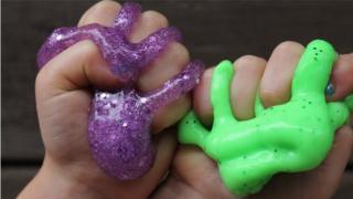 Slime in a hand