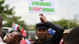 Labour union protest