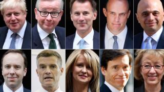 Conservative leadership: 10 rivals face first ballot of Tory MPs