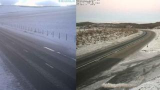Snow on A96 at Foudland and A95 at Ballindalloch