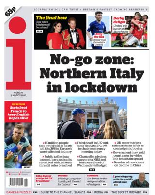 Newspaper Headlines: Italy In Coronavirus 'chaos' And Quarantine 'farce ...