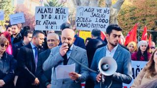 Atanamayan sağlıkçıların eylemi