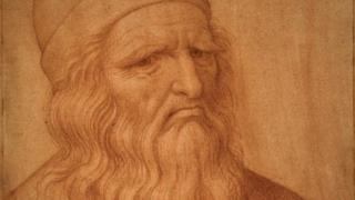 Leonardo da Vinci dibujado por Giovanni Ambrogio Figino