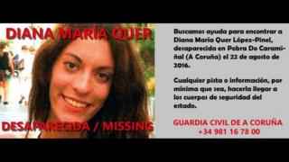 La Guardia Civil pidió colaboración ciudadana para la localización de Diana Quer. (Foto: Facebook)