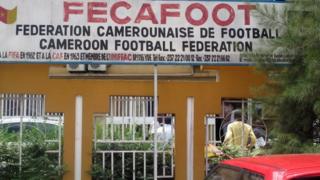 The headquarters of the Federation Camerounaise de Football (Fecafoot), or Cameroonian Football Federation, in Yaounde