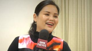 Chị Vũ Thị Ngọc trong buổi phỏng vấn với BBC hôm 12/1