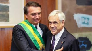 Jair Bolsonaro y Sebastián Piñera