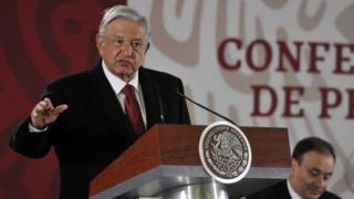 AMLO en una conferencia de prensa.
