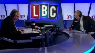 Boris Johnson on his LBC phone-in