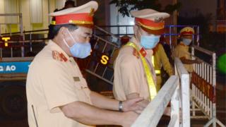 Policemen in Da Nang