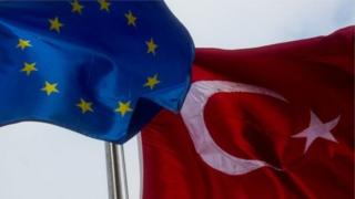 AB ve Türkiye bayrakları