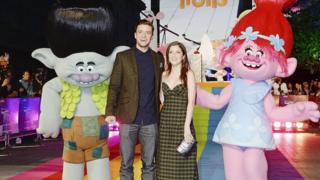 Justin Timberlake and Anna Kendrick at the Trolls premiere in London in 2016